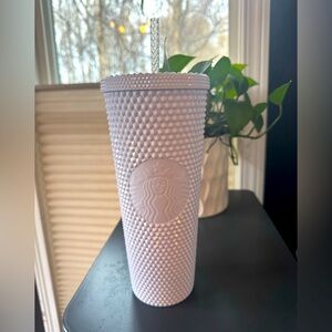 🤍NEW🤍Starbucks 2024 Core Siren White Glossy Studded Bling Venti Tumbler